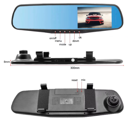 ESPEJO RETROVISOR CAMARA FULL HD 1080P