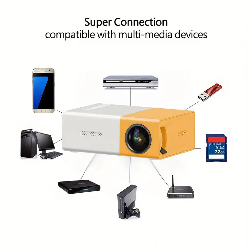 MINI PROYECTOR LED PORTATIL HDMI VGA USB