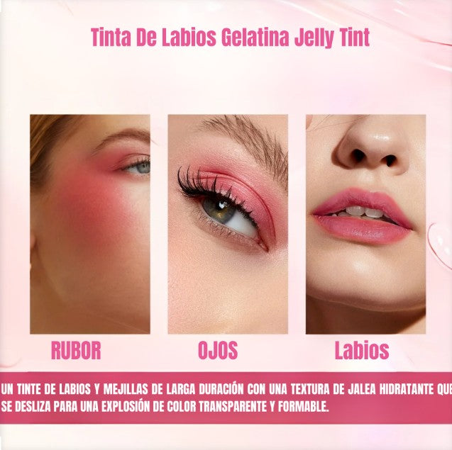 Pack 4 Tinta Labios Rubor Jelly Tinta